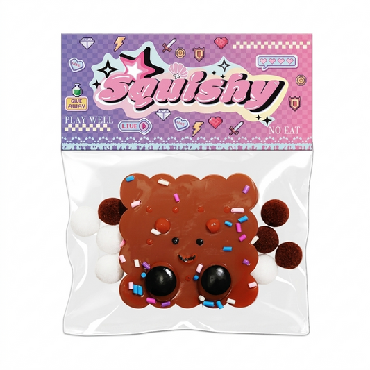 Squishy Ourson Chocolat – Jouet Anti-Stress Gourmand & Kawaii