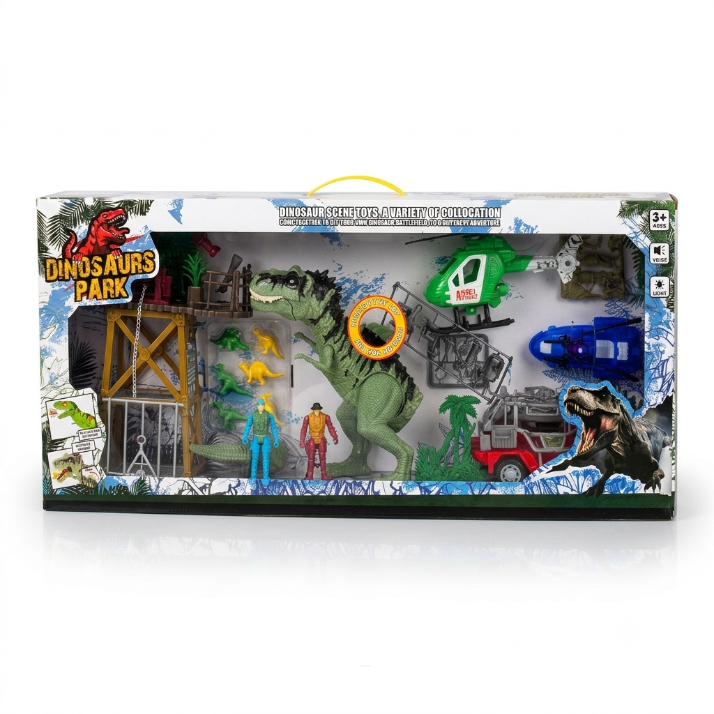 Dinosaurs Park Scene Playset – 6 Pièces