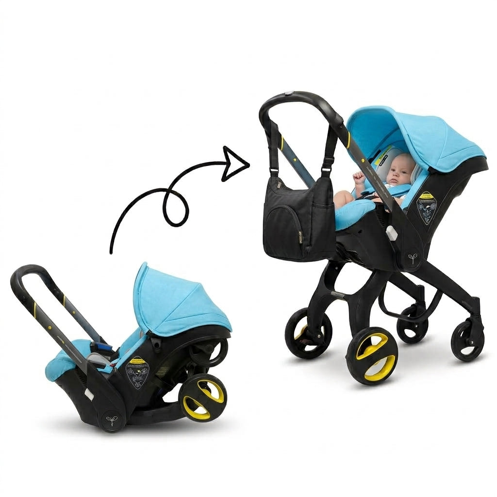 Poussette Siège Auto 2 en 1 Transformable + Sac Offert