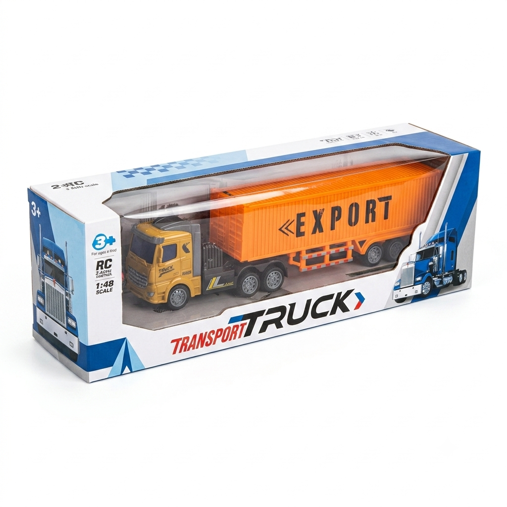 Camion RC avec Remorque Télécommandé 27 MHz – Échelle 1:48