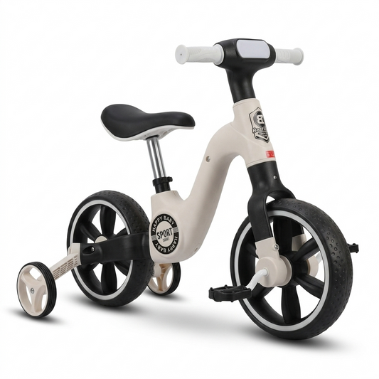Draisienne Évolutive pour Enfant – Crème/Noir