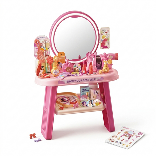 Coiffeuse Jouet Enfant 53PCS – Table de Maquillage Interactive