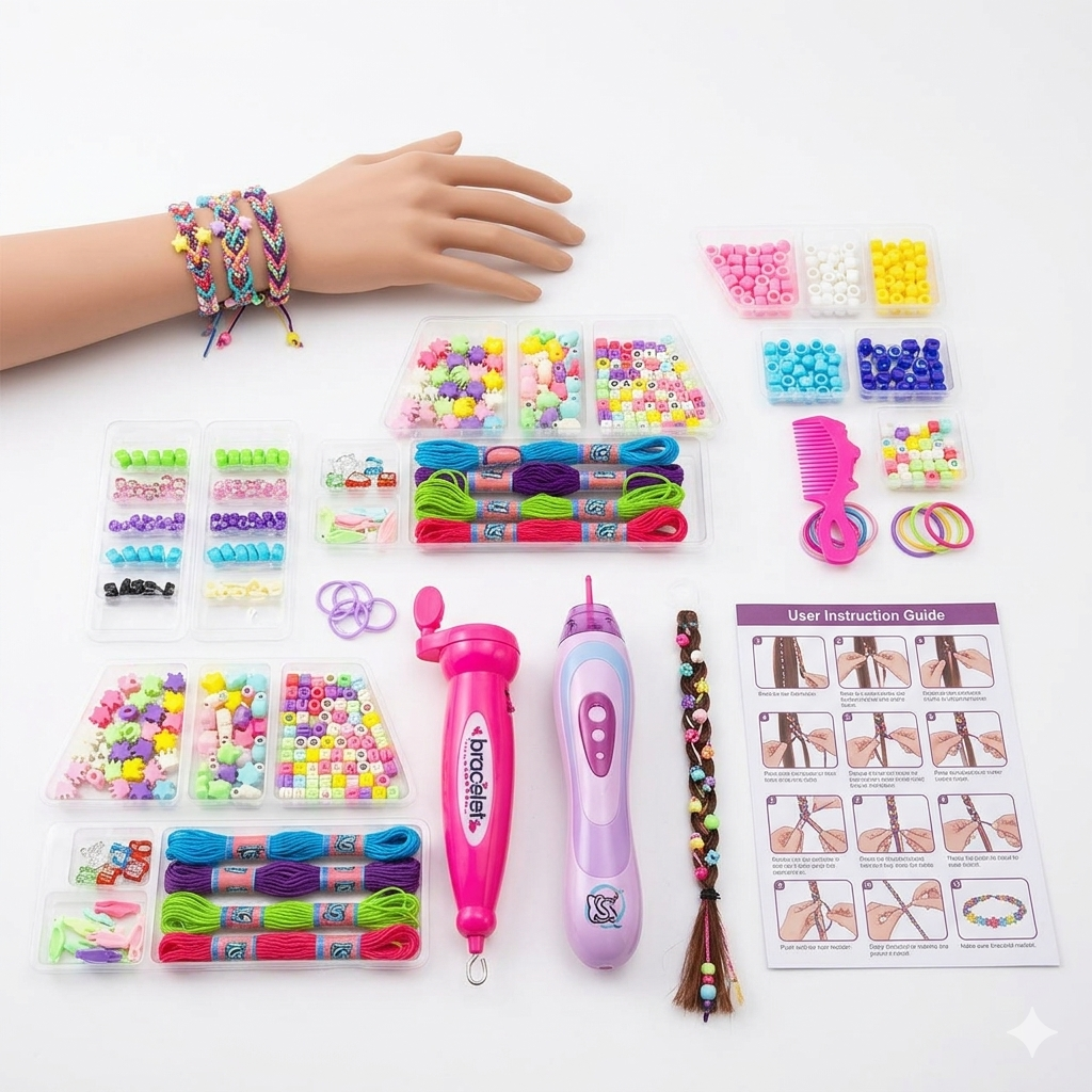 DIY Fashion Braided 2-in-1 – Kit de Création de Tresses et Bracelets