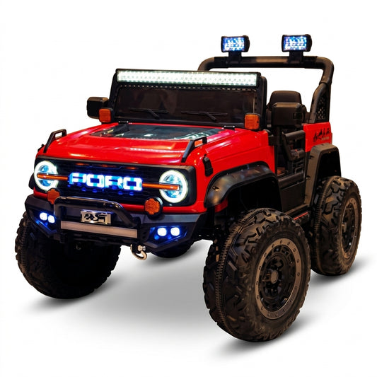 Voiture Électrique 4x4 Tout-Terrain Enfant – Barre LED sur le Toit