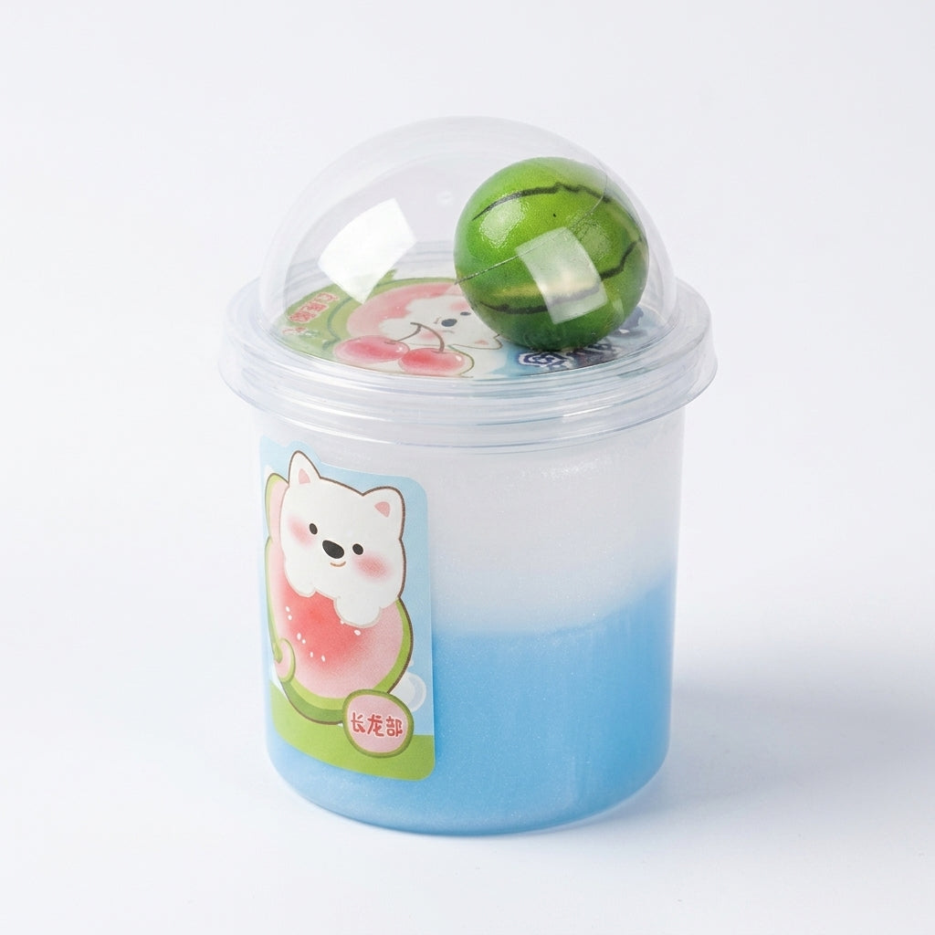 Slime Pot Yaourt Fruité – Pâte Cristal Sensorielle pour Enfant