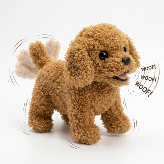 Mon Petit Chiot Interactif – Peluche Marchante & Aboyante