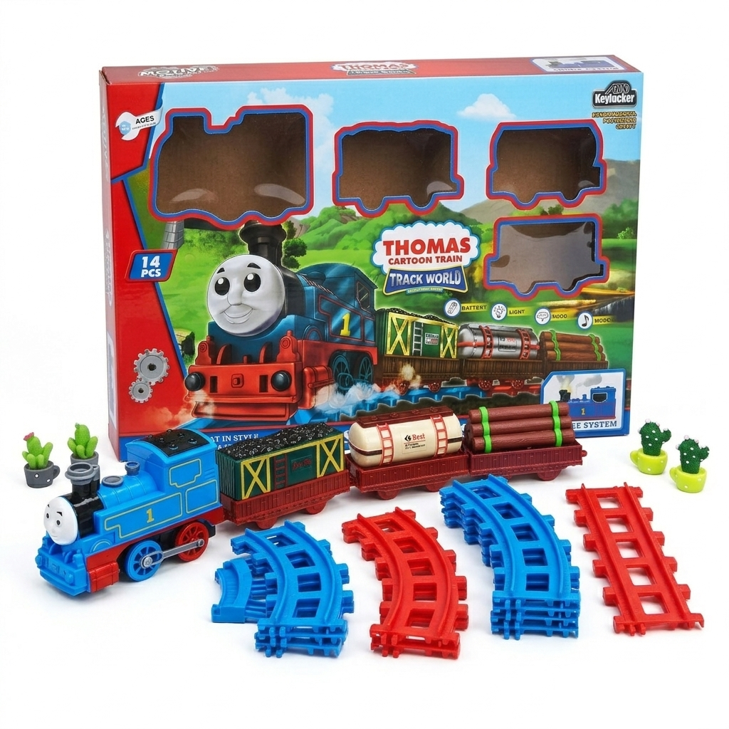 Coffret de Jeu Ferroviaire Thomas – 14 Pièces