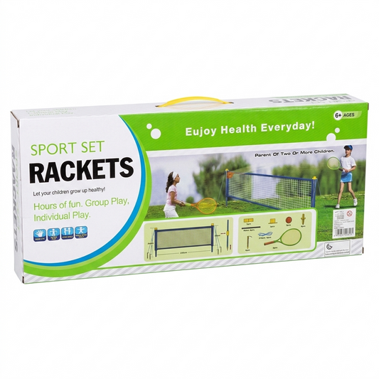 Kit de Tennis Enfant avec Filet – Raquettes & Balles