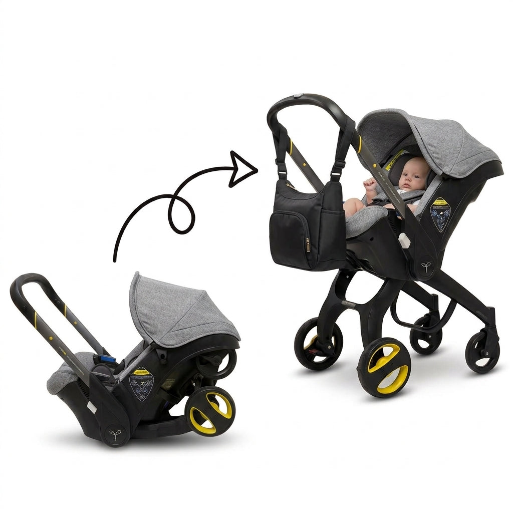 Poussette Siège Auto 2 en 1 Transformable + Sac Offert