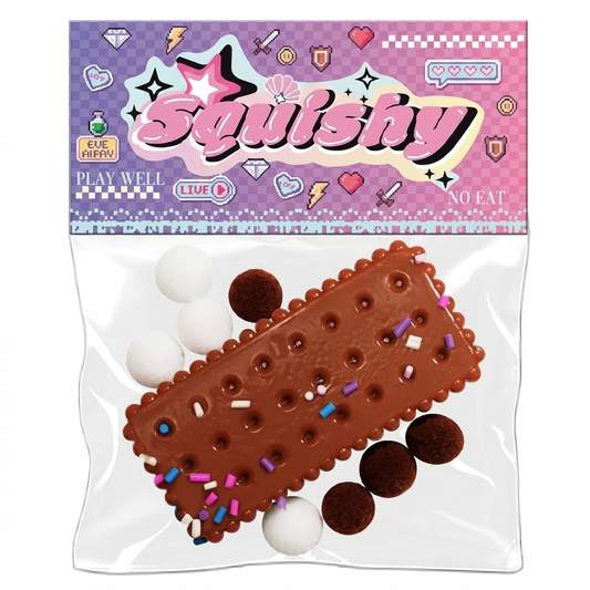 Squishy Biscuit Chocolat – Jouet Anti-Stress Doux & Gourmand