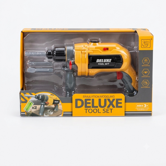 Perceuse Jouet Deluxe Tool Set – Mallette d'Outils Simulation