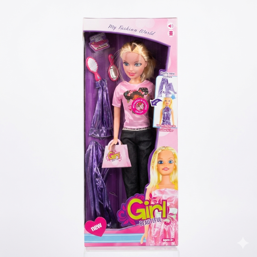 Grande Poupée Mannequin Fashion Girl – Modèle Style Urbain & Dressing