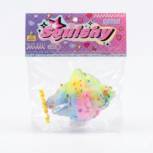 Squishy Glace Arc-en-Ciel – Jouet Anti-Stress Kawaii & Coloré