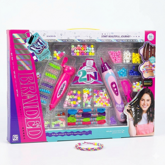 DIY Fashion Braided 2-in-1 – Kit de Création de Tresses et Bracelets