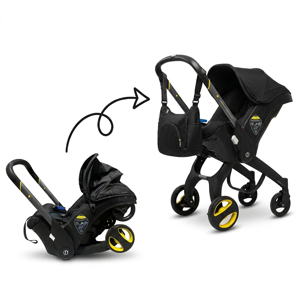 Poussette Siège Auto 2 en 1 Transformable + Sac Offert