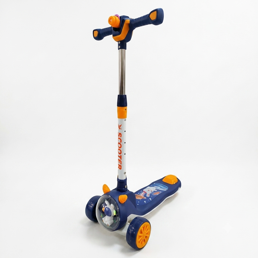 Trottinette à Planche Réglable avec Projecteur LED et Dessin Lumineux