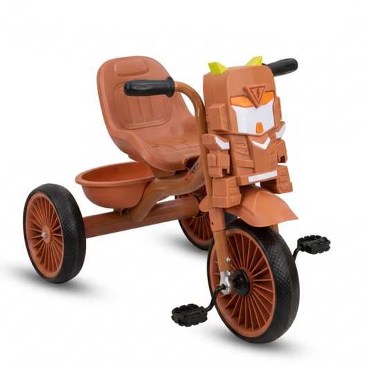 Tricycle Robot pour Enfant avec Panier de Rangement – Orange