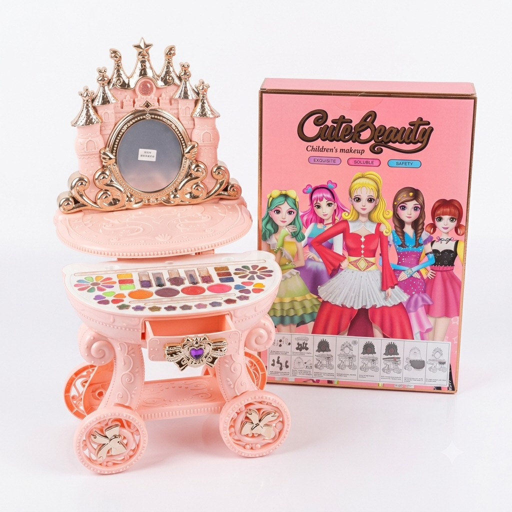 Coiffeuse Carrosse de Princesse avec Miroir et Maquillage – Cute Beauty