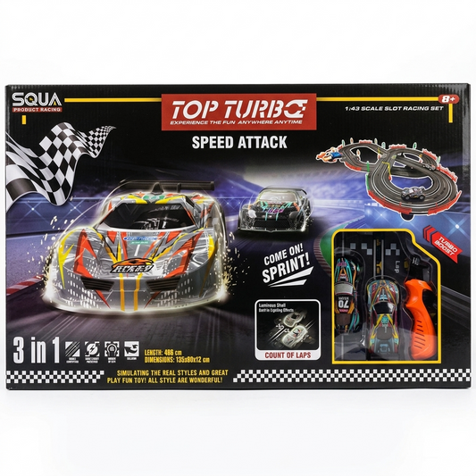 TOP TURBO – Road King Battle Racing Set (Circuit de Voitures 1/43)