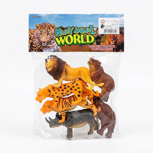 Happy Animal World – Sachet de Figurines Animaux Sauvages
