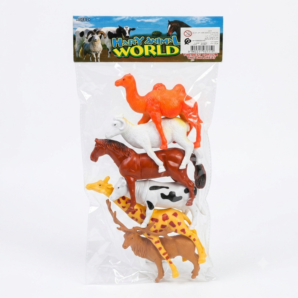 Happy Animal World – Sachet de Figurines Animaux de la Ferme