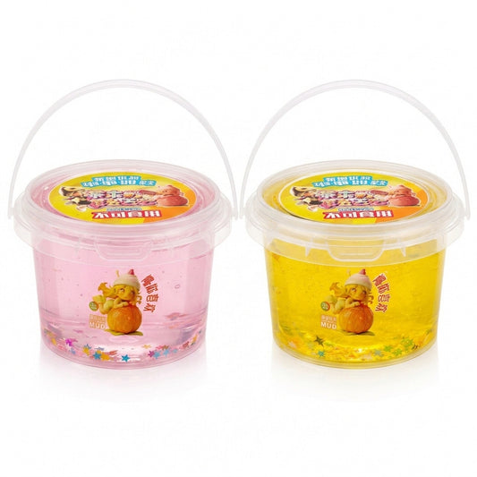 Slime Translucide Pailleté - Pot de Gelée Élastique