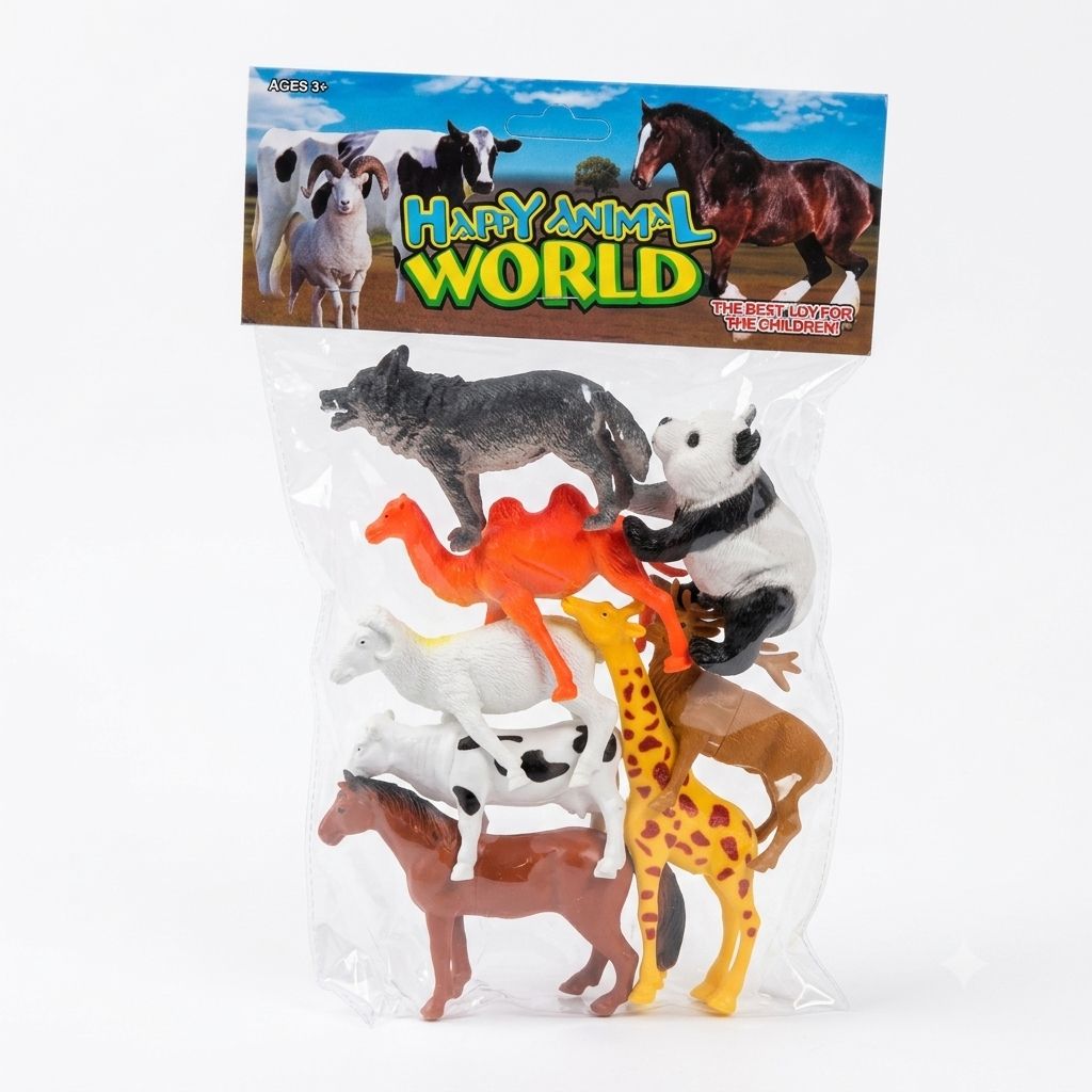Happy Animal World – Sachet de Figurines Animaux