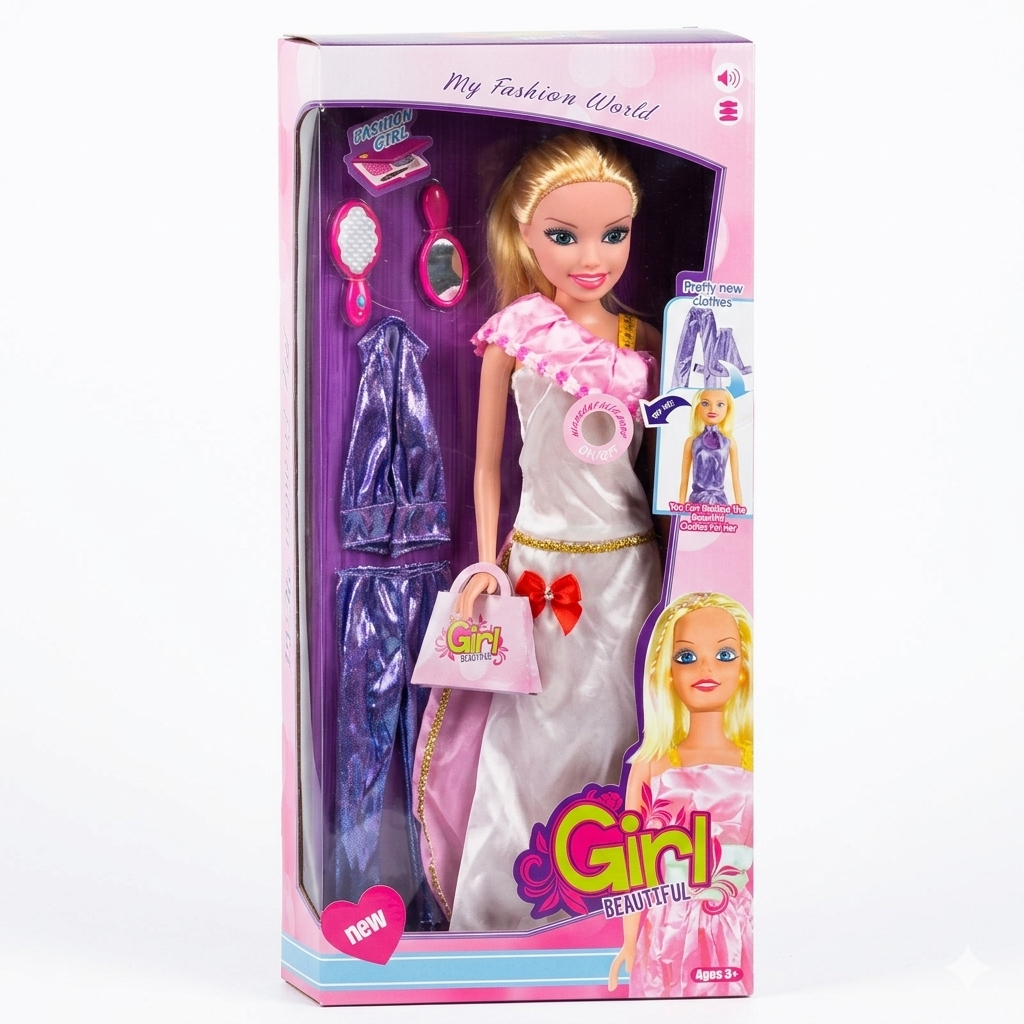Grande Poupée Mannequin Fashion Girl – Coffret Dressing & Accessoires