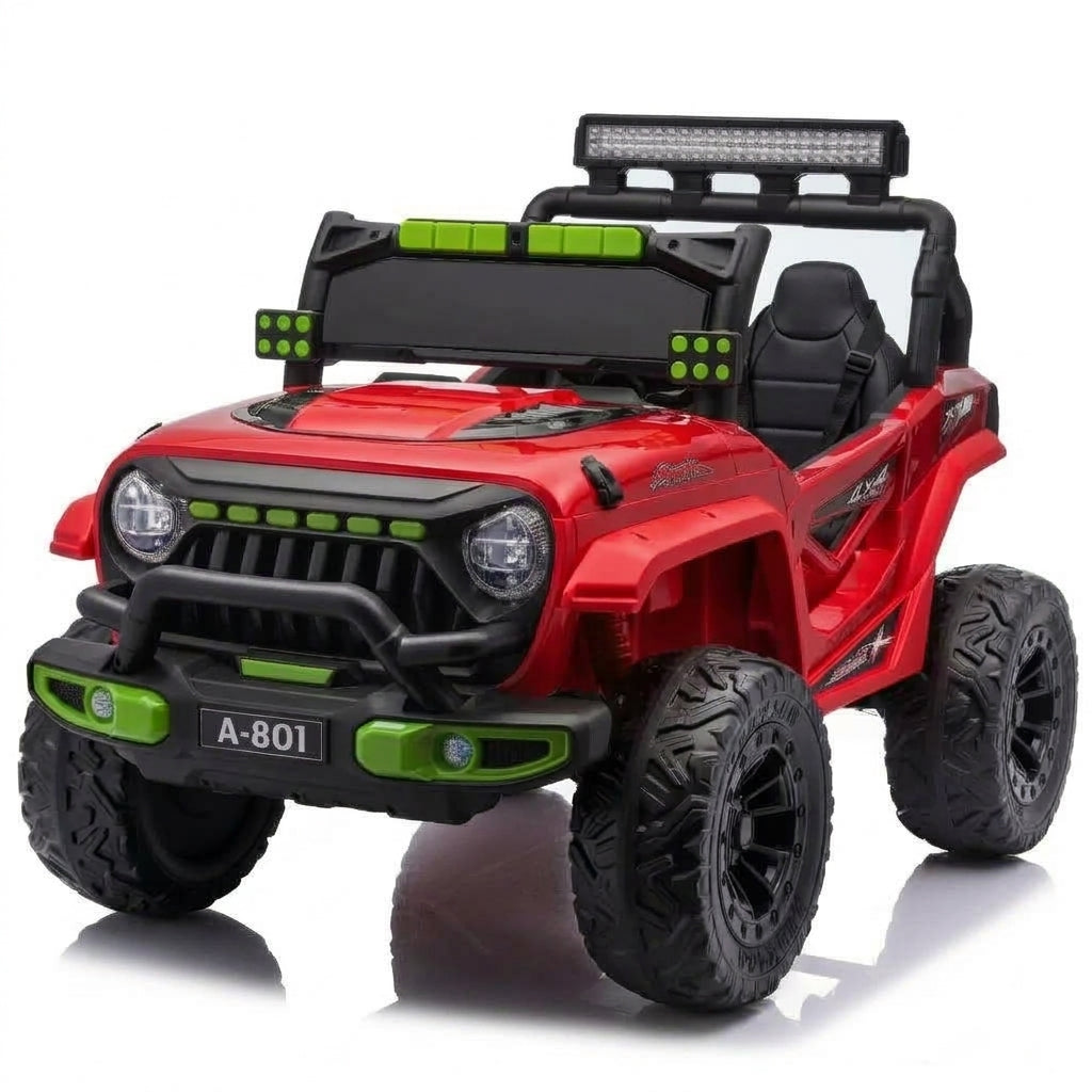 Jeep Électrique 4x4 pour Enfant 12V avec Rampe de Phares LED