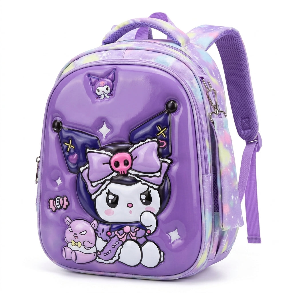Cartable Kuromi Sanrio Violet Holographique