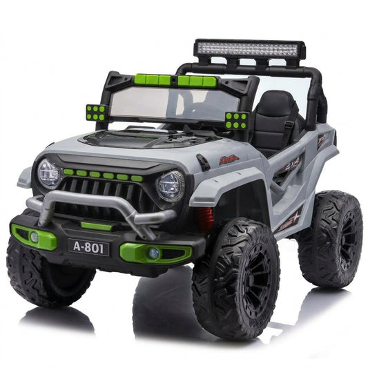 Jeep Électrique 4x4 pour Enfant 12V avec Rampe de Phares LED