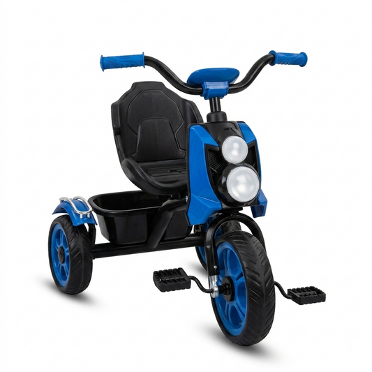 Tricycle Scooter pour Enfant avec Double Phare – Bleu