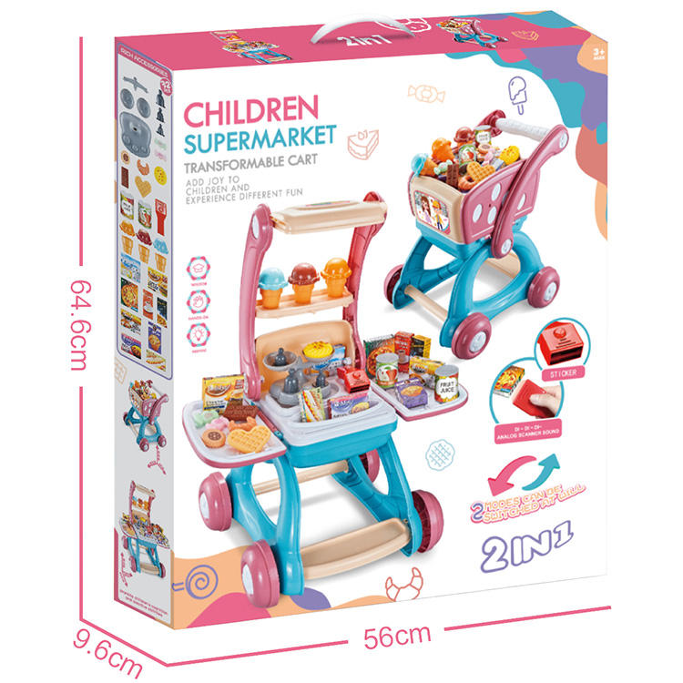 Supermarché 2 en 1 avec Chariot Transformable