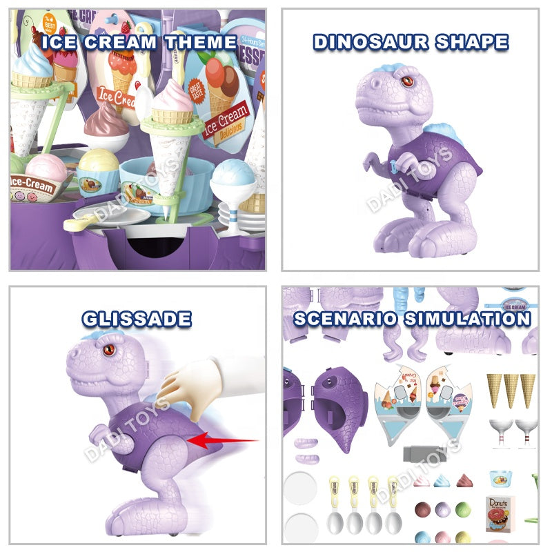 Ice Crem Dinosaure 2-en-1 pour Enfants - 47 Accessoires