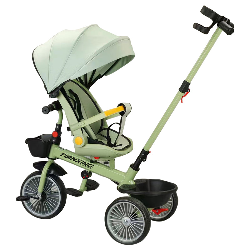 Vélo Tricycle 4 en 1 pour Enfants avec Parasol Réglable