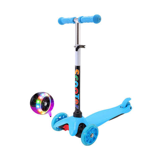 Trottinette Enfant 3 Roues LED – Guidon Réglable – Roues Lumineuses