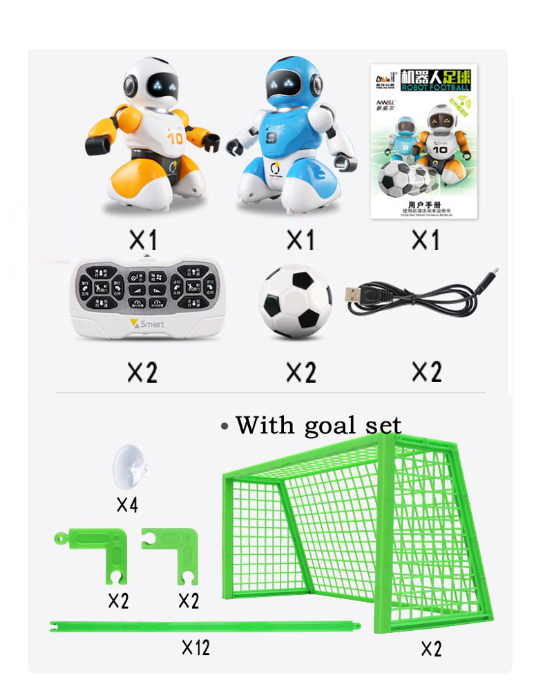Robot de Football Intelligent RC – Pack 2 Robots avec Buts