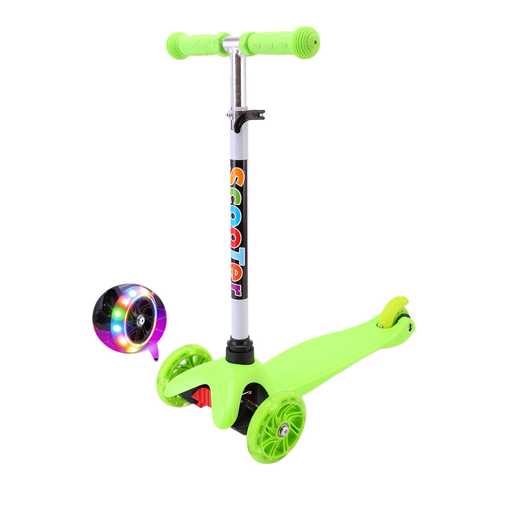 Trottinette Enfant 3 Roues LED – Guidon Réglable – Roues Lumineuses