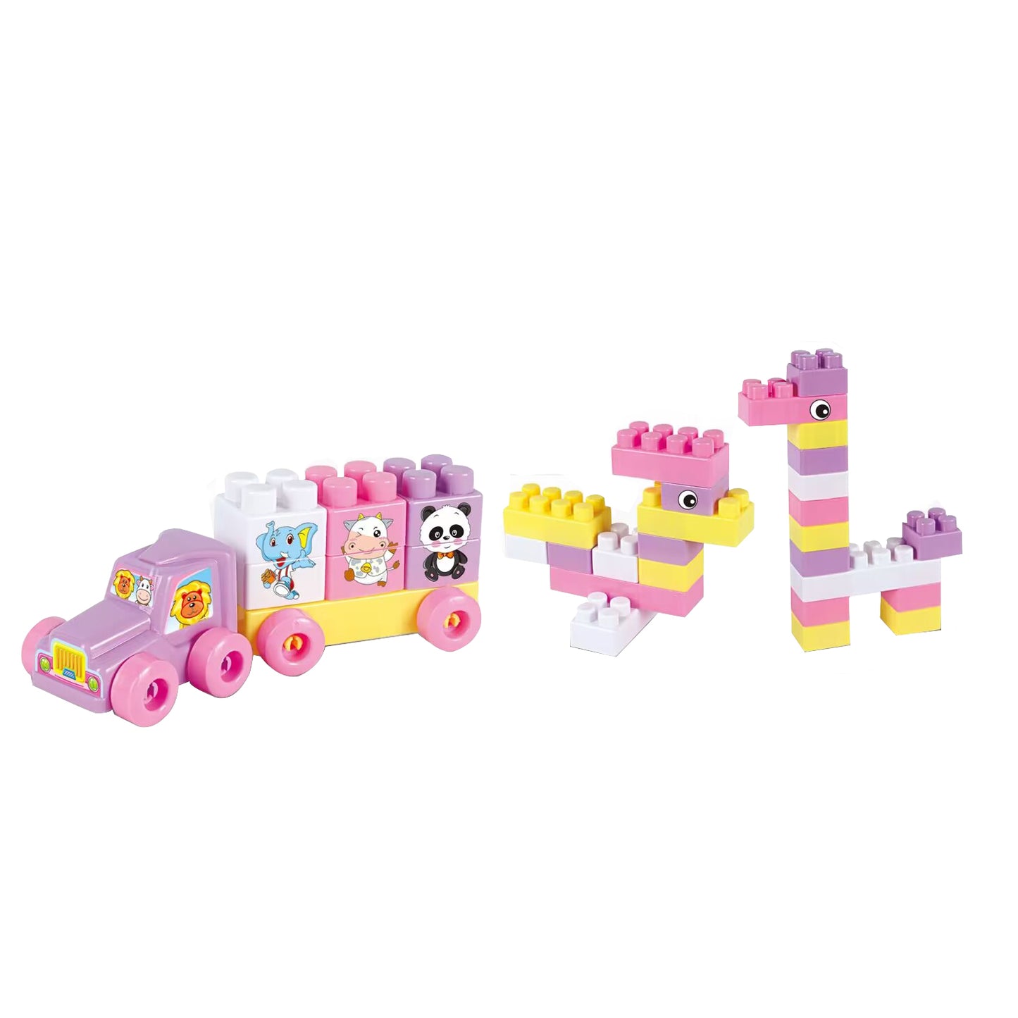 Jeu de Blocs Éducatifs – Coffret 58 pièces avec train