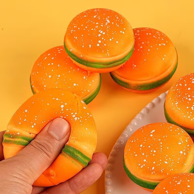 Squishy Burger Gourmand – Jouet Anti-Stress Slow Rising