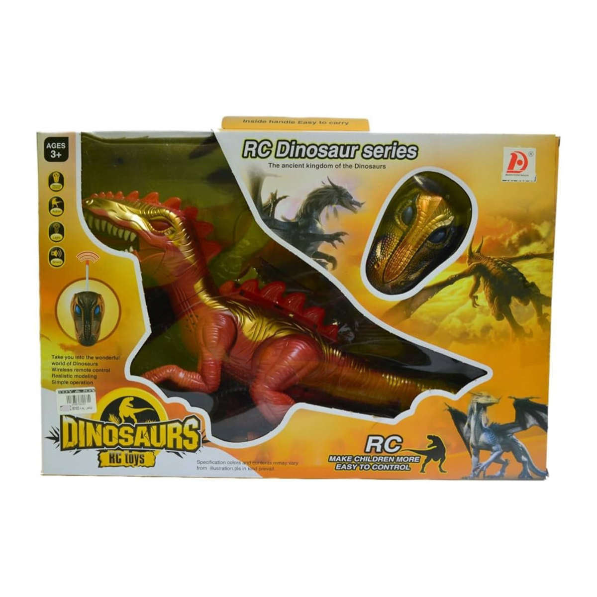 Dinozaur Silvercloud Dyno1 cu telecomanda, emite 4 tipuri de sunete, mers inainte si inapoi, LED, acumulator incorporat 500mAh Dinozaur Silvercloud Dyno1 cu telecomanda, emite 4 tipuri de sunete, mers inainte si inapoi, LED, acumulator incorporat 500mAh