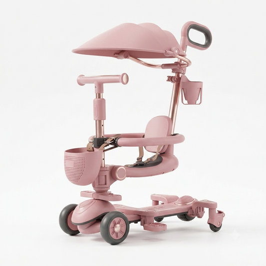 EvoRide™ – Trottinette Évolutive 5 en 1 avec Pare-Soleil
