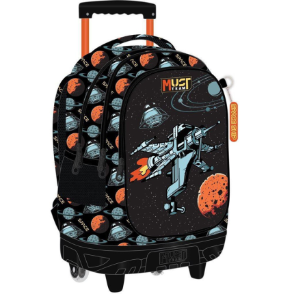 Cartable Trolley Must Team – Sac à dos à roulettes Space Ship