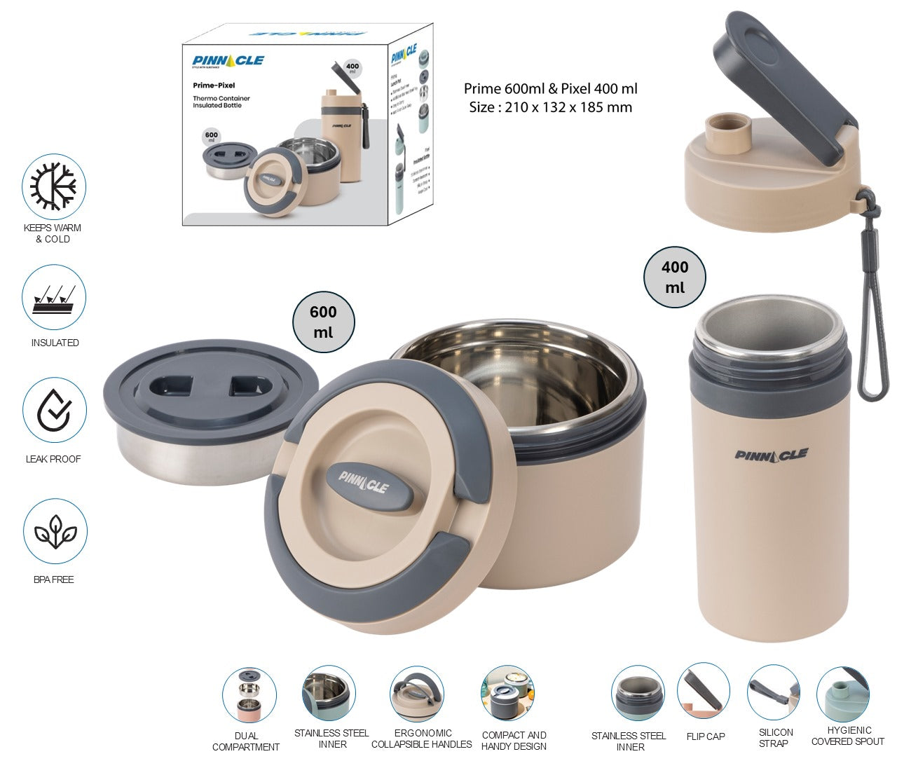 Set Gourde & Lunch Box Inox – PINNACLE Clay