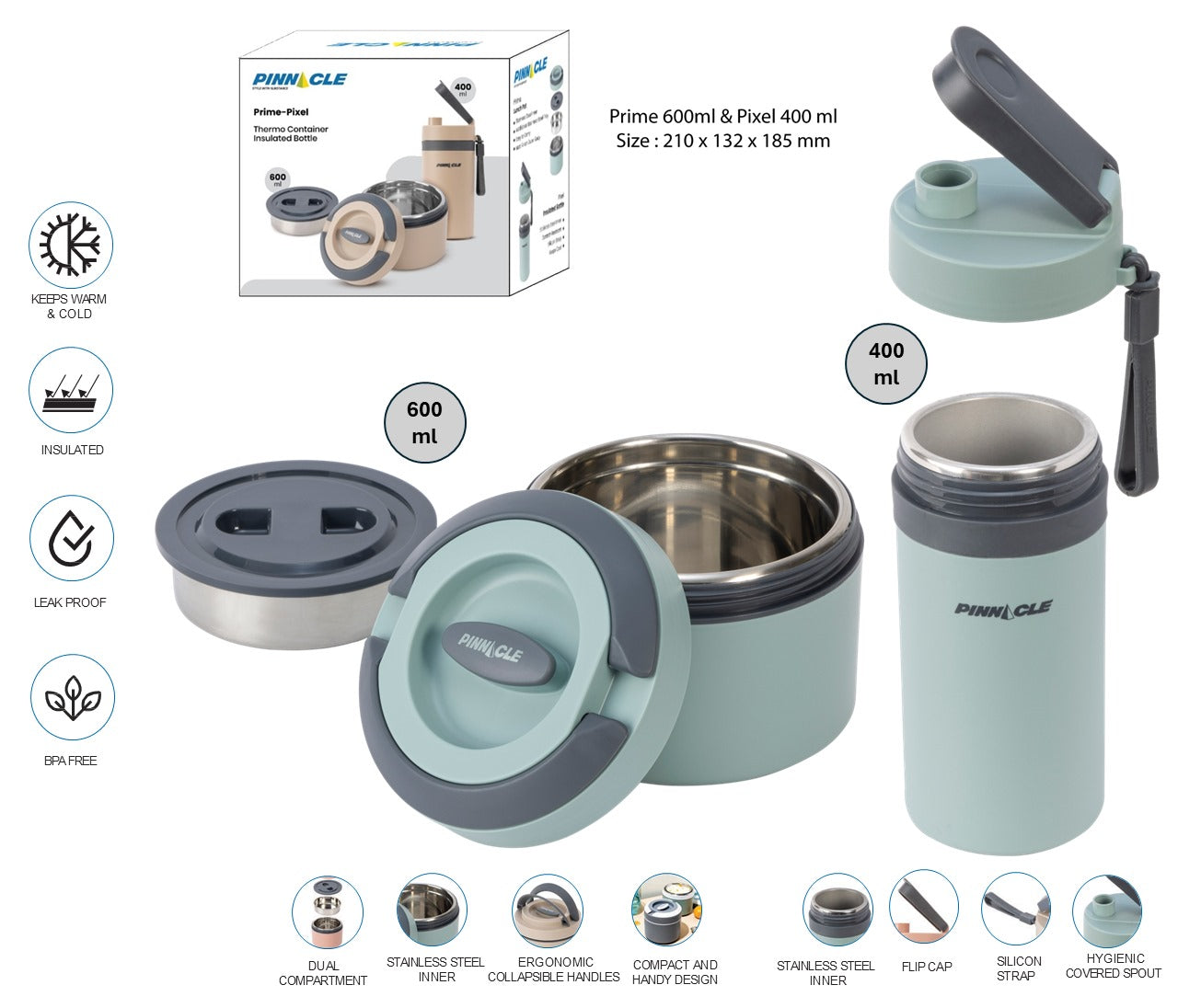 Set Gourde & Lunch Box Inox – PINNACLE Clay