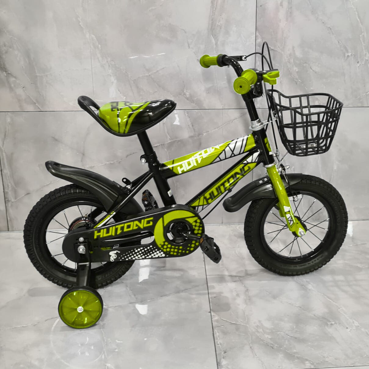 Vélo Enfant Vert 12" et 16" - De 2 à 7 Ans