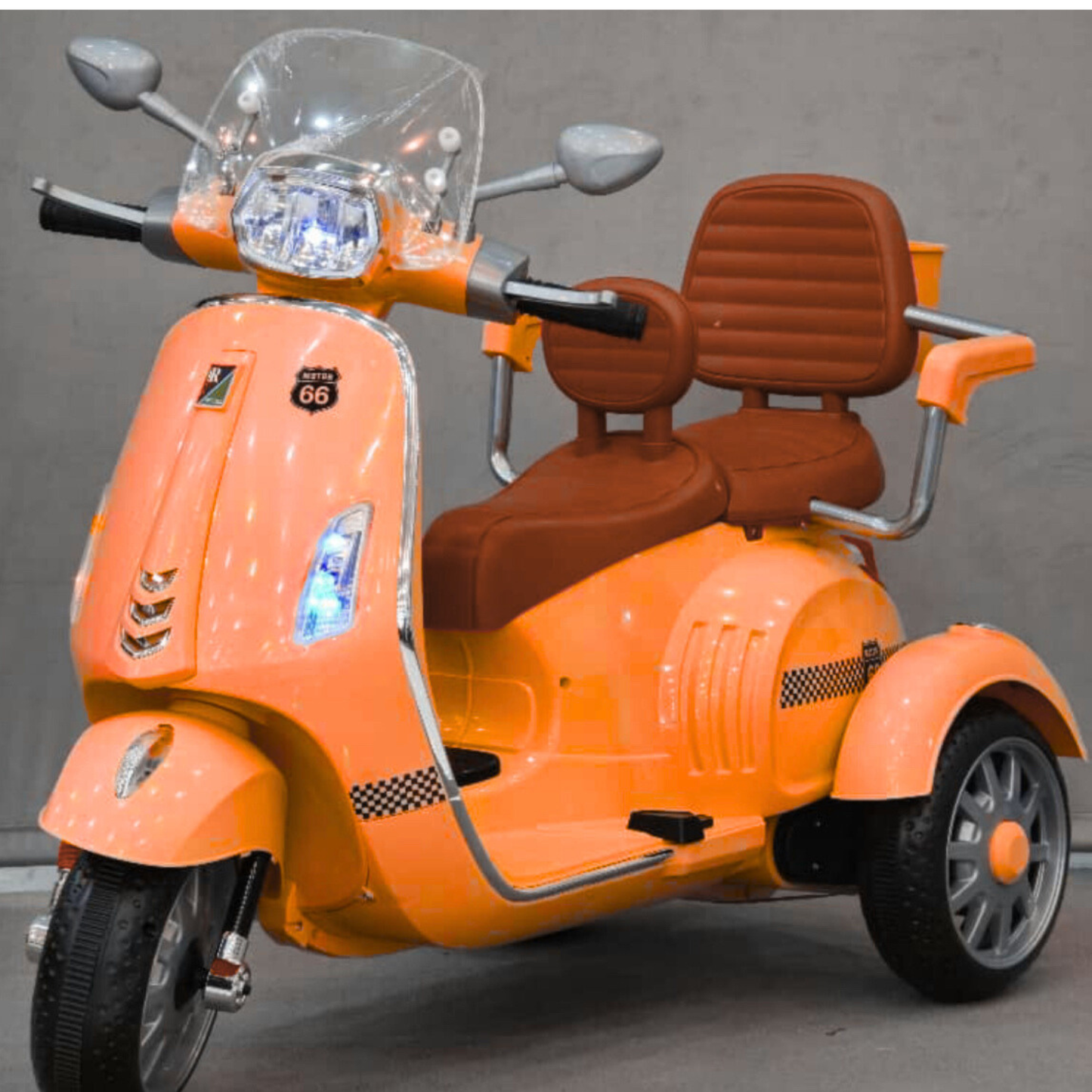 Moto Électrique 2 Place Vespa à 3 Roues pour Enfants