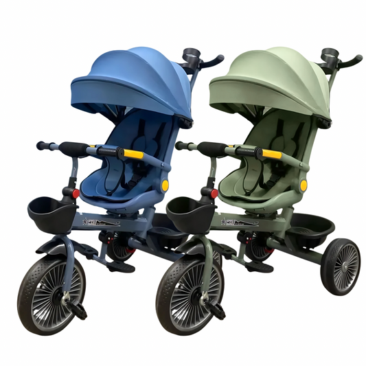 Tricycle évolutif avec Parasol et Canopy - Vert ou Bleu