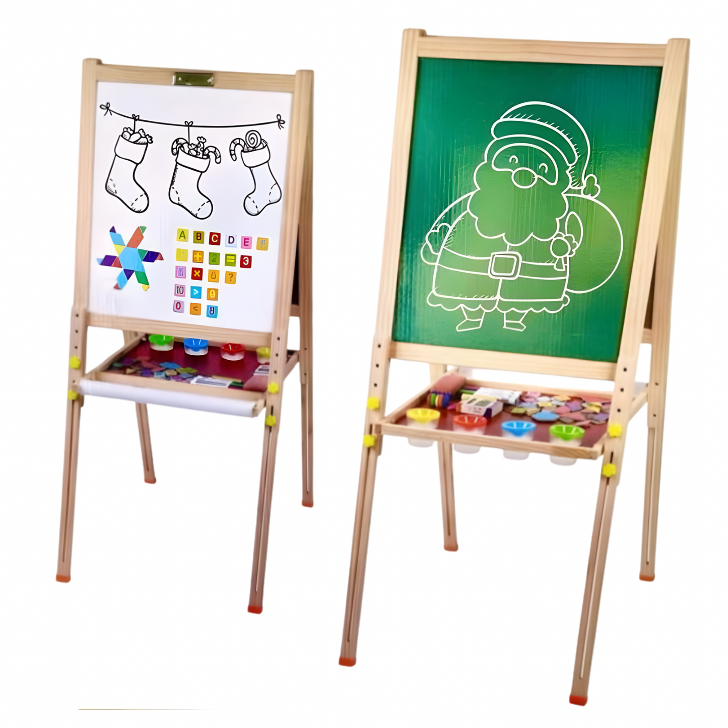 Tableau Double Face Magnétique – Marqueur & Craie