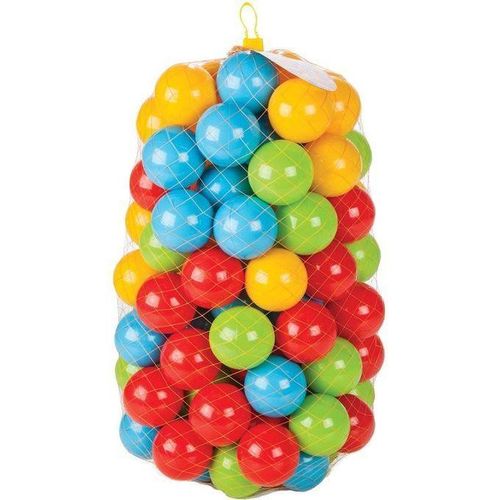 Filet de 100 Balles Souples Multicolores (7 cm)